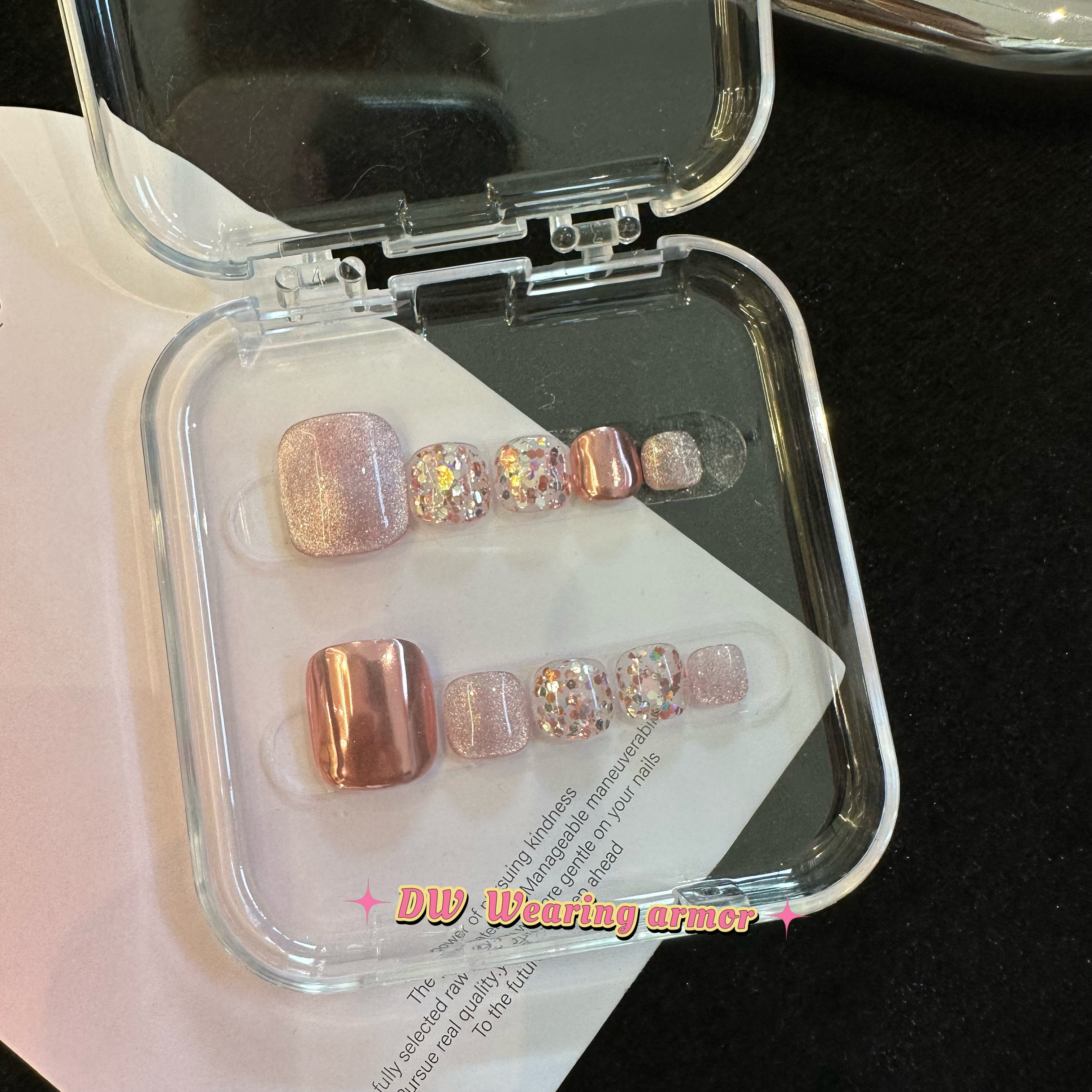 【DW轻奢Nail】蜜桃脚趾甲.显脚白高级小众穿戴甲美甲假指甲手工,淘宝优惠券,粉丝福利购,淘宝优惠卷