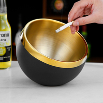 Stainless Steel Thickened Ashtrays Creativity Bar KTV Smoke Flush Fashion Large Clubhouse Pitched Bowl Litter Peel Rind