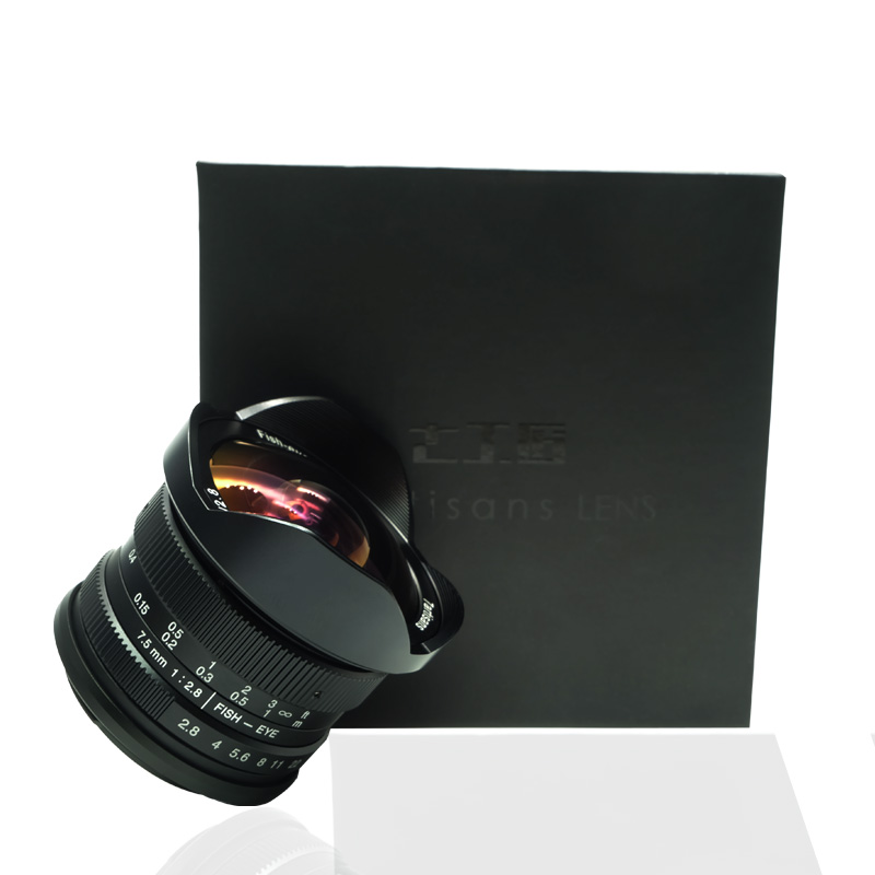七工匠7.5mm f2.8超广角鱼眼微单镜头适用佳能