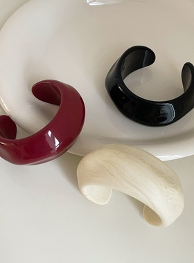 几何不规则滴油亚克力开口手镯个性ins小众独特时尚气质手环手饰