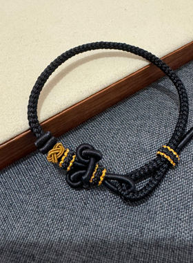 文昌结手绳纯手工编织手绳直接串黄金手绳高考中考上岸手绳幸运绳