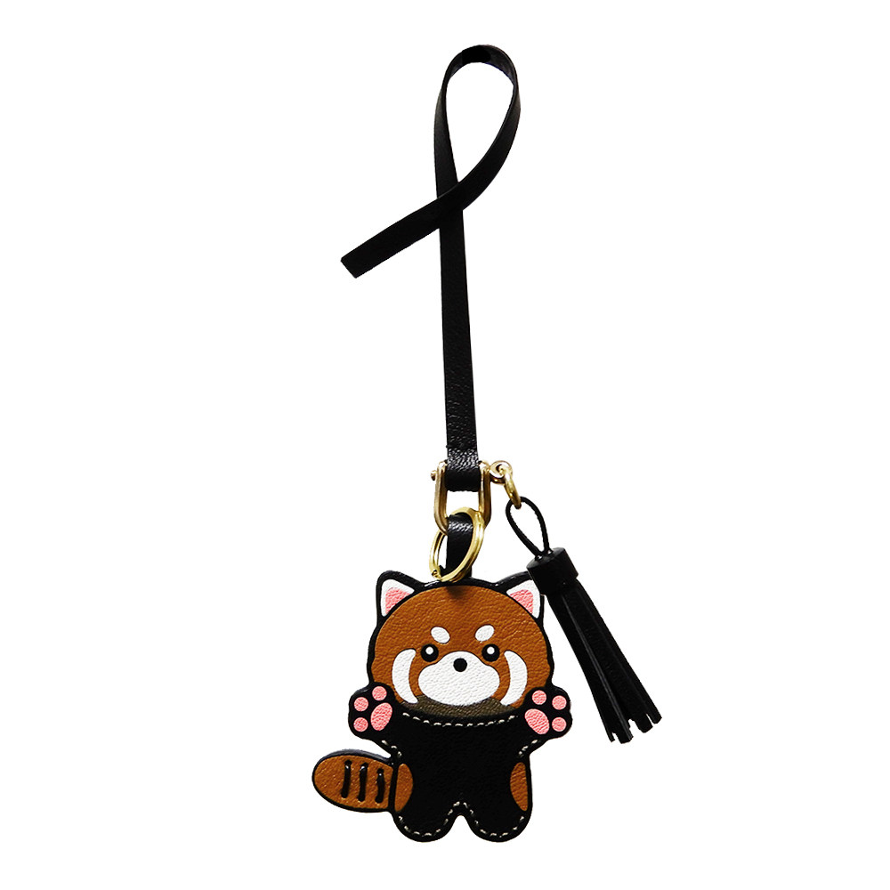 小浣熊挂饰小熊猫包挂钥匙扣纯手工法羊真皮卡通可爱生日礼物定制,淘宝优惠券,粉丝福利购,淘宝优惠卷