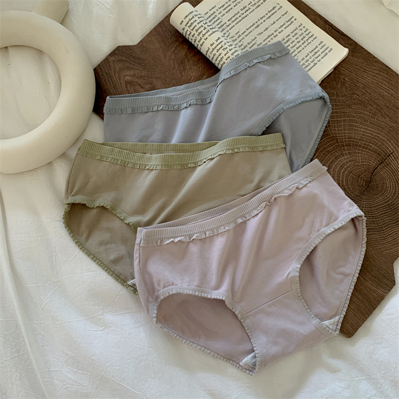 【4条装】内裤女纯棉100%全棉裆中腰内裤透气抗菌女士少女生短裤,淘宝优惠券,粉丝福利购,淘宝优惠卷