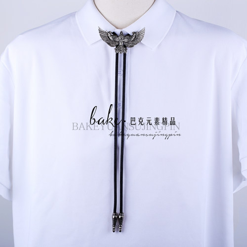 复古bolo tie金属立体老鹰波洛领带男西服衬衫凤凰领结领绳配饰 - 图3