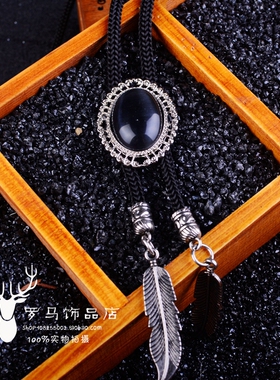 欧美波洛领带潮男领结项链领绳