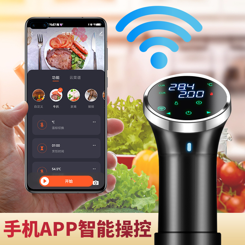 低温慢煮机棒鸡胸肉sous vide舒肥恒温加热棒牛排水浴棒wifi家用 - 图2