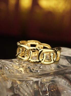 中古Vintage复古宫廷风链条戒指