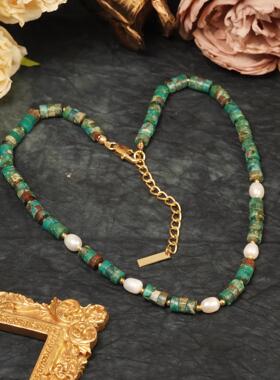 新中式绿松石项链女轻奢小众设计