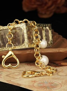 复古宫廷风珍珠爱心手链