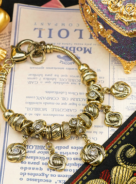 《玛雅女神》古罗马雕塑系列手链稀有存世小众设计时尚复古手饰品