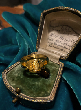 925银复古古希腊镶嵌戒指罗马柱