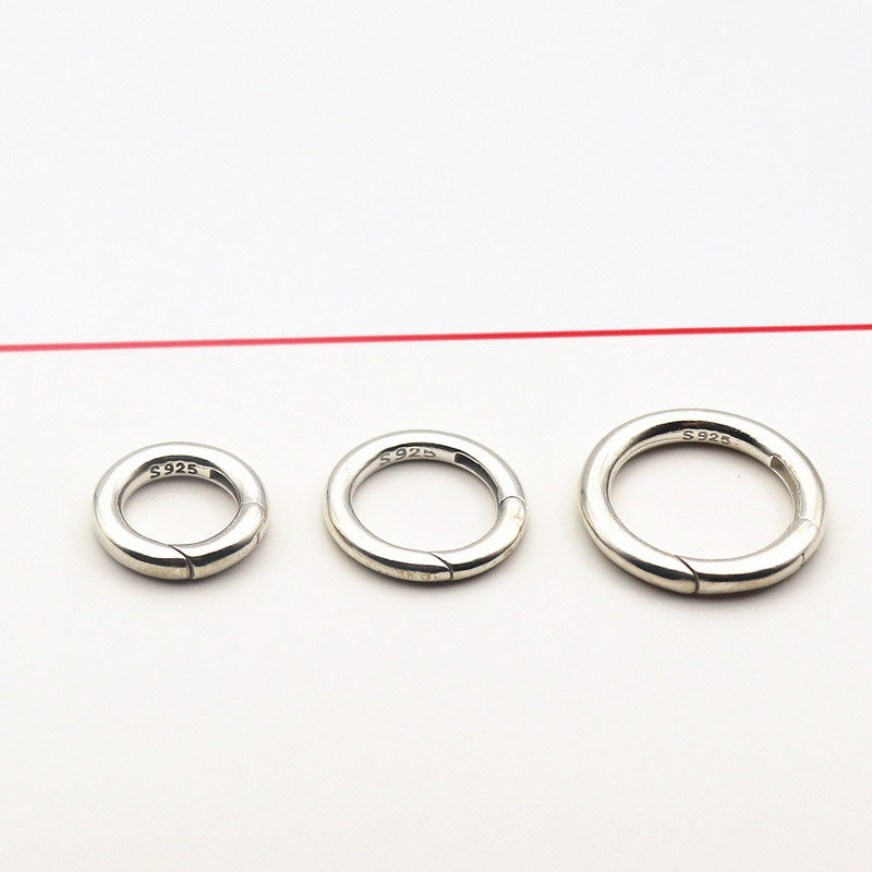 开口弹簧扣卡圈扣圆锁扣S925纯银o字扣diy项链手链吊坠连接扣配件,淘宝优惠券,粉丝福利购,淘宝优惠卷