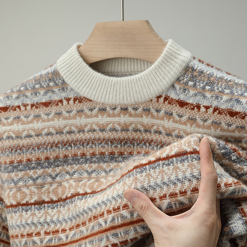 羊毛衫男冬季加厚新款100纯羊毛半高领粗线保暖高端男士针织毛衣,淘宝优惠券,粉丝福利购,淘宝优惠卷