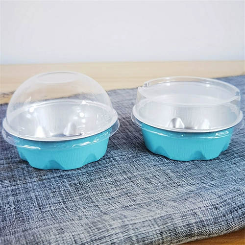 Круглый Xuemei Milelet Puding Cup Opsossable Aluminum Foil Cup Cover Durian Poly Pack Box High -end Mousse