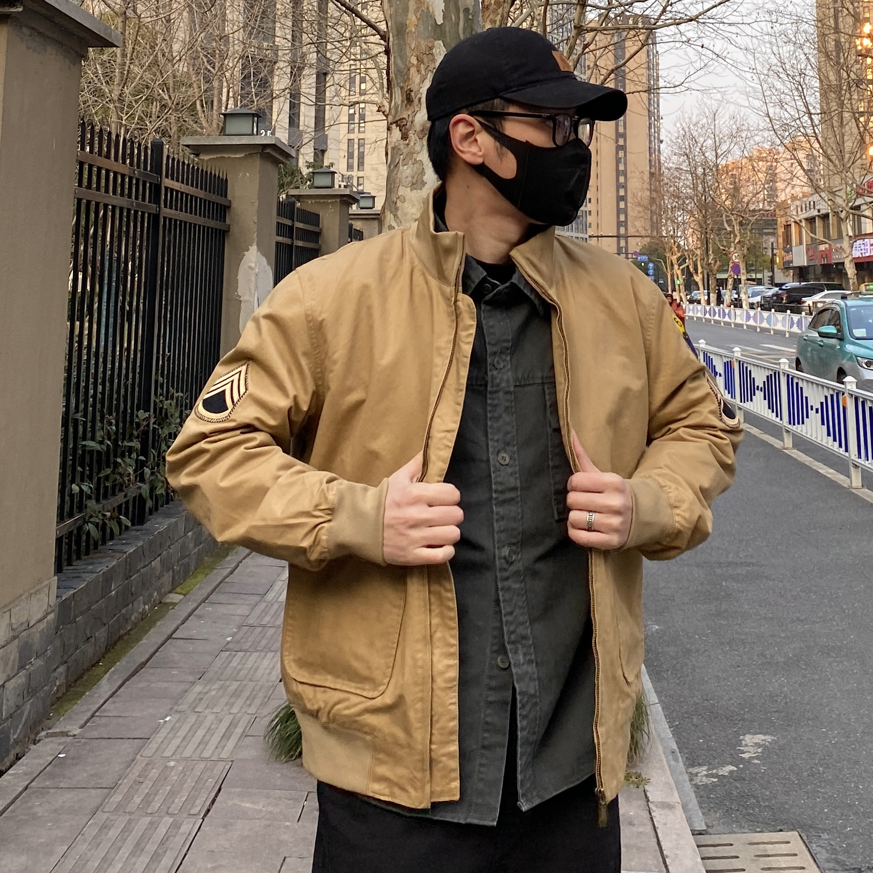 NICE LILI春秋美式复古M1942坦克服夹克阿美咔叽立领硬汉外套男 - 图2