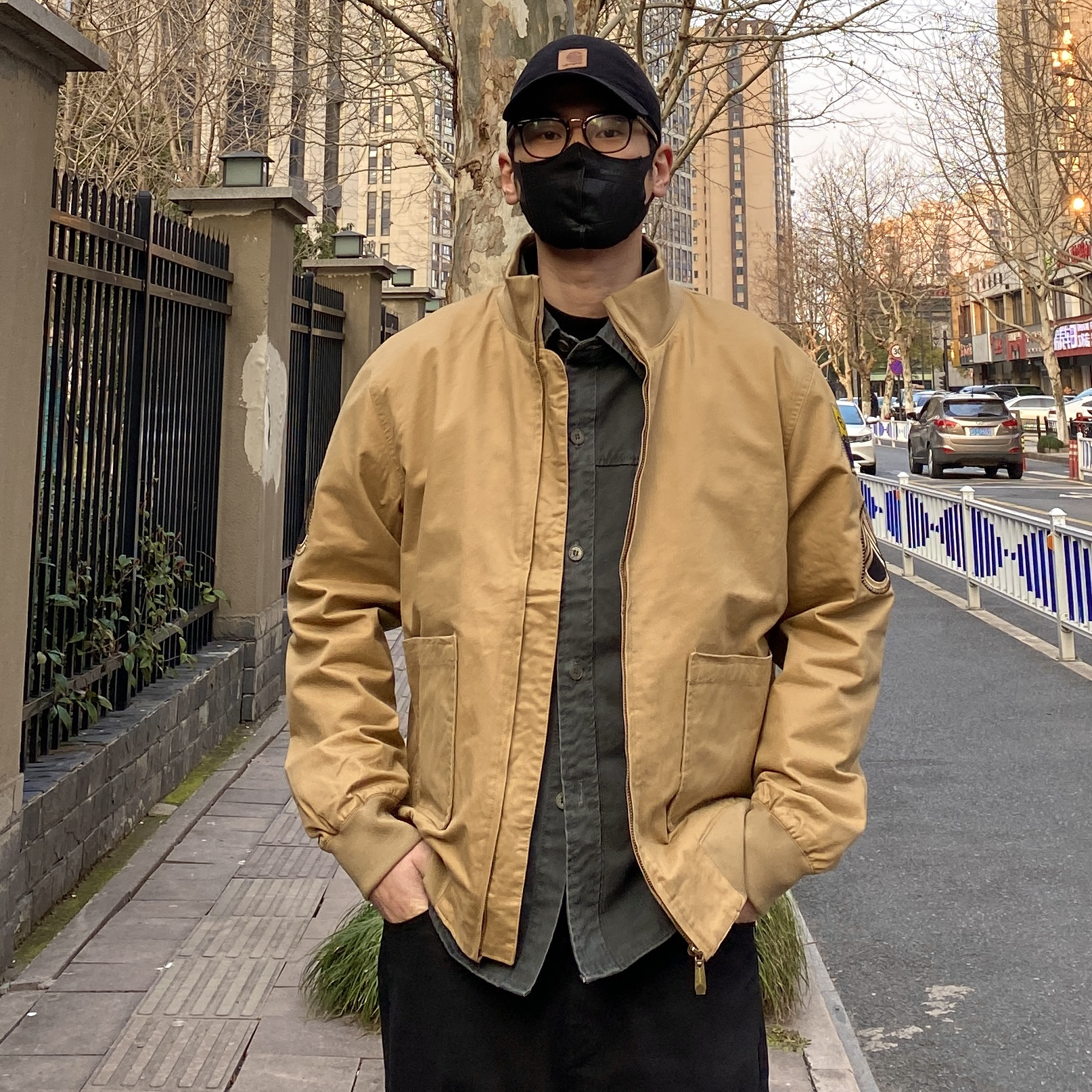 NICE LILI春秋美式复古M1942坦克服夹克阿美咔叽立领硬汉外套男 - 图3