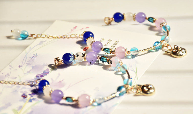 王者荣耀手链原创手作王者荣耀貂蝉猫影幻舞衍生款周边日常首饰手链饰品包邮