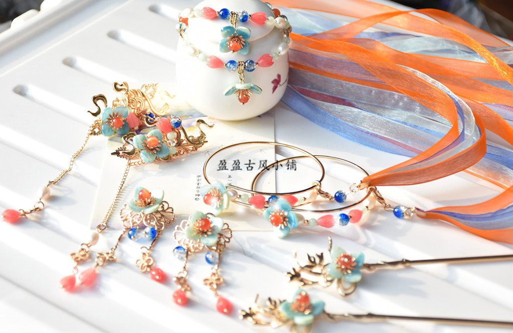 王者荣耀手链原创日常王者荣耀杨玉环遇见飞天衍生款发饰发夹发扣发簪手链手镯