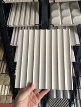 Designer Prototype room background wall Custom PVC wavy plate decorated plate M type plate solid wood grille plate groove back plate