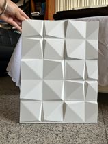 Wave Plate Background Wall Decorative plate semicircle M veins PVC solid wood Mildegree plate Sculpted Embossed plate grille Furnishing