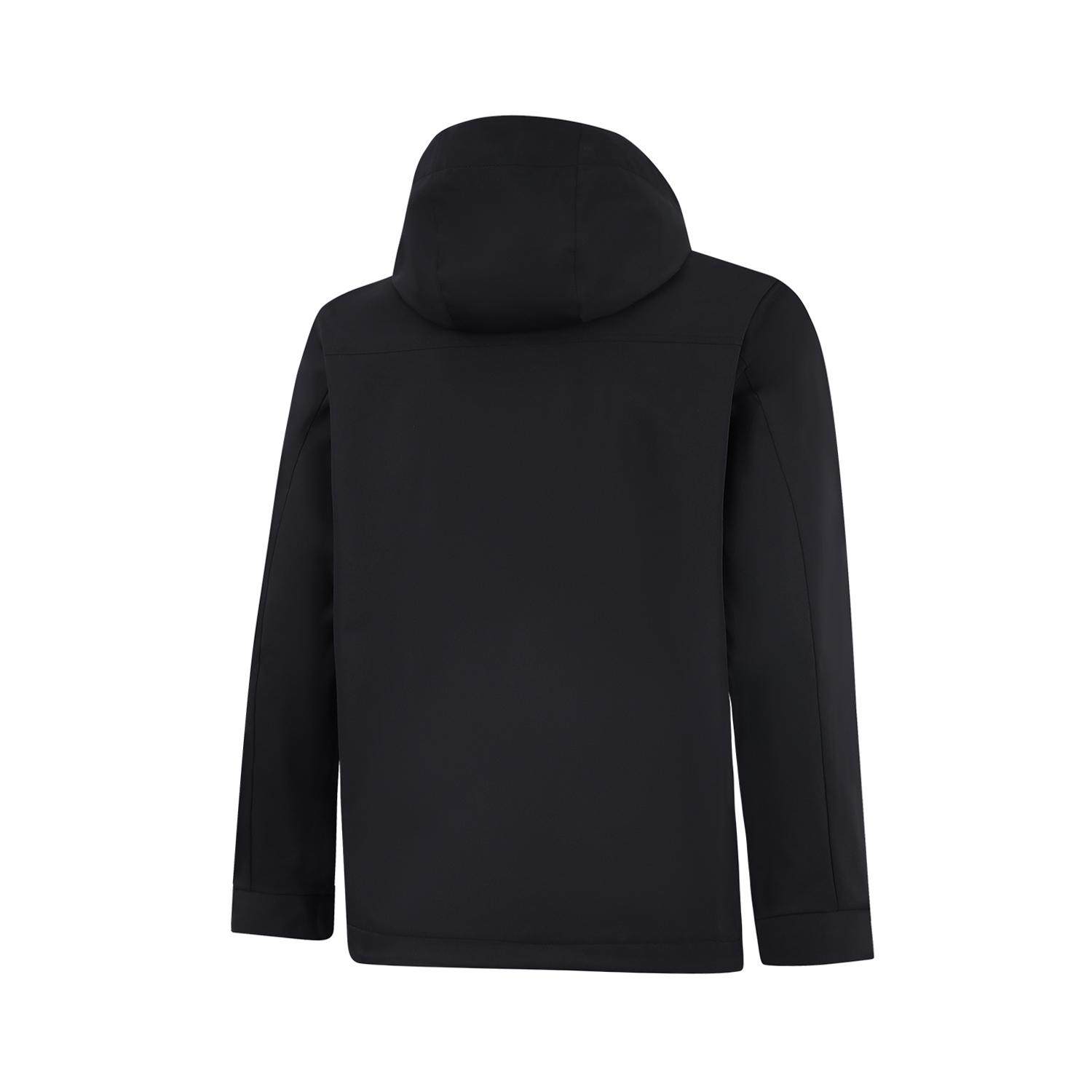 李宁正品2025新款男子加绒保暖简约运动户外连帽梭织外套AFDVC63 - 图0