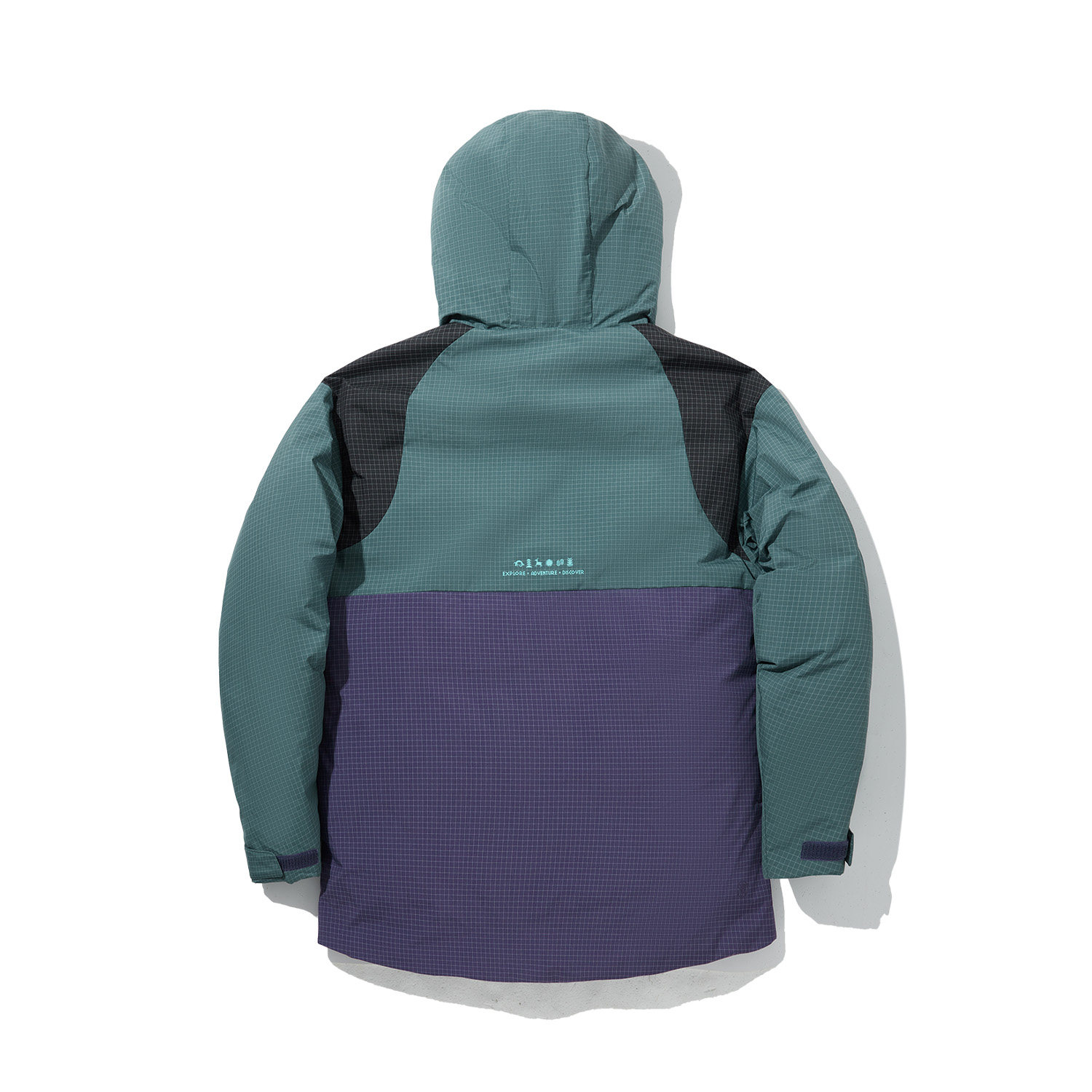 李宁正品冬季新款男女款时尚拼色防风透湿鹅绒宽松羽绒服AYMU547 - 图0