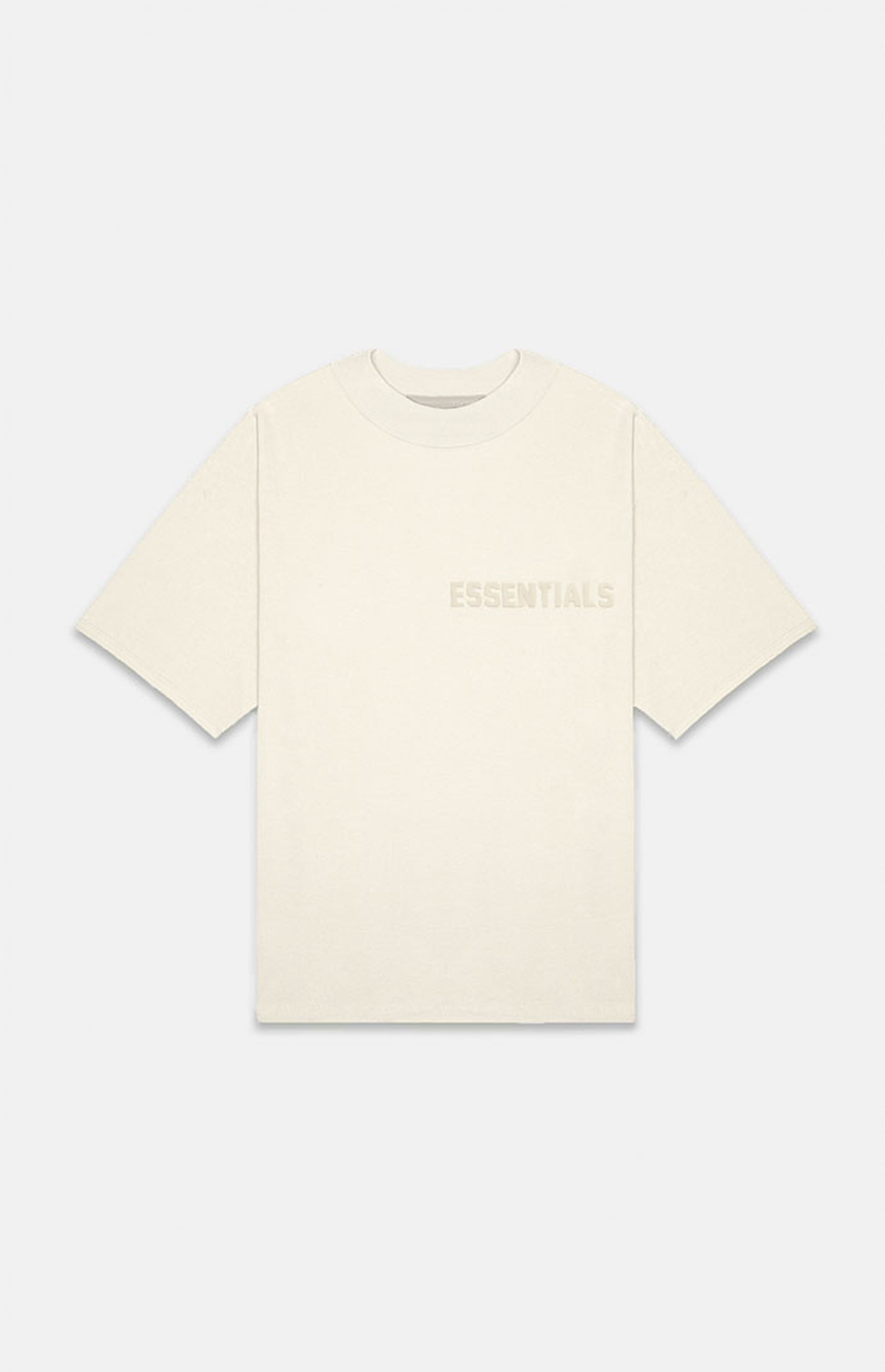 Fear of God Essentials植绒浮雕LOGO字母22新款短袖tee潮FOG T恤 - 图2