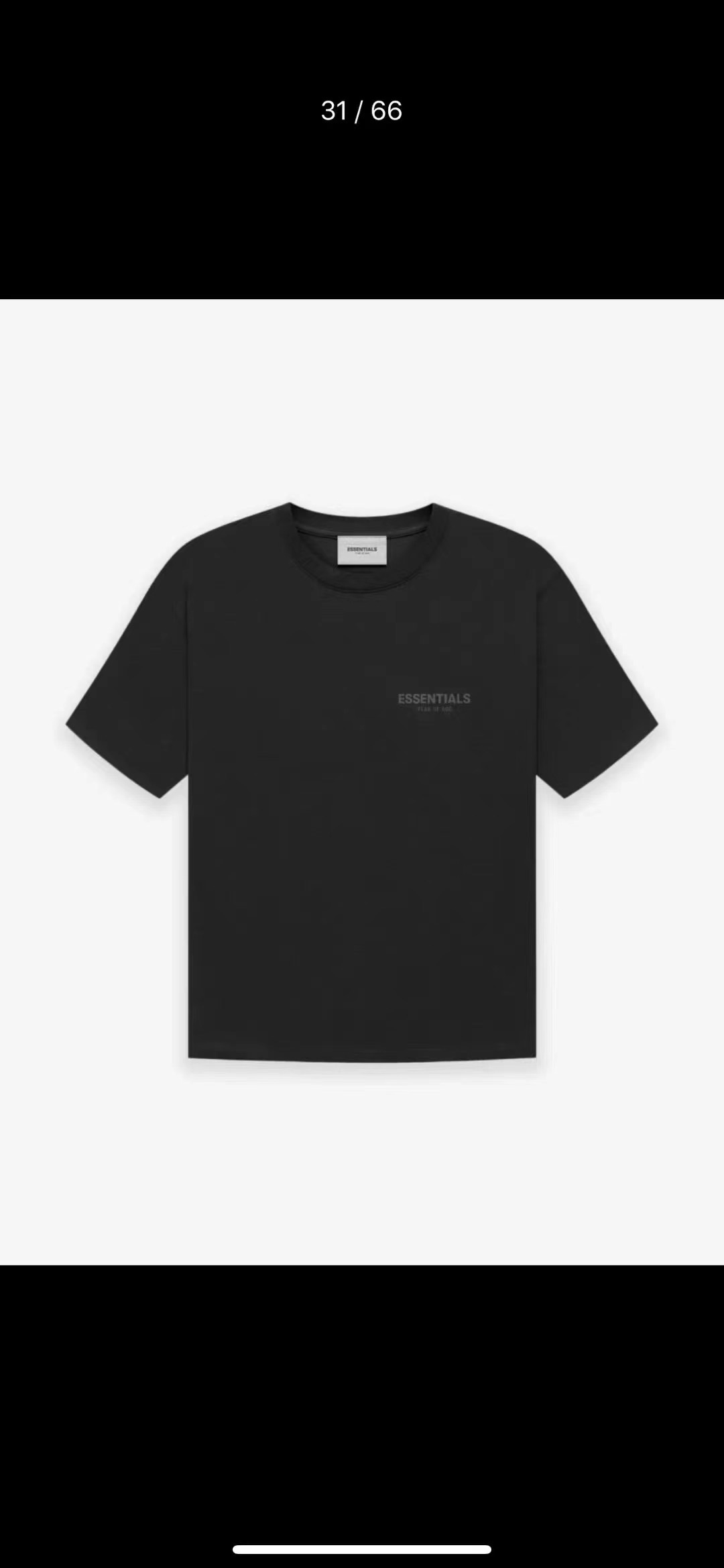 Essentials Fear of God FOG 21FW新款小标胸标反光字母短袖Tee - 图1