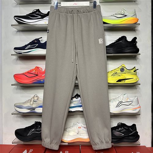 2025冬季款李宁卫裤男反伍系列加绒保暖宽松收口运动长裤AKLV779 - 图3