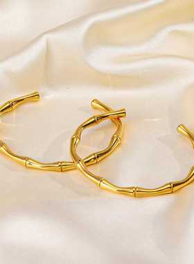 开口可调节手镯钛钢新中式