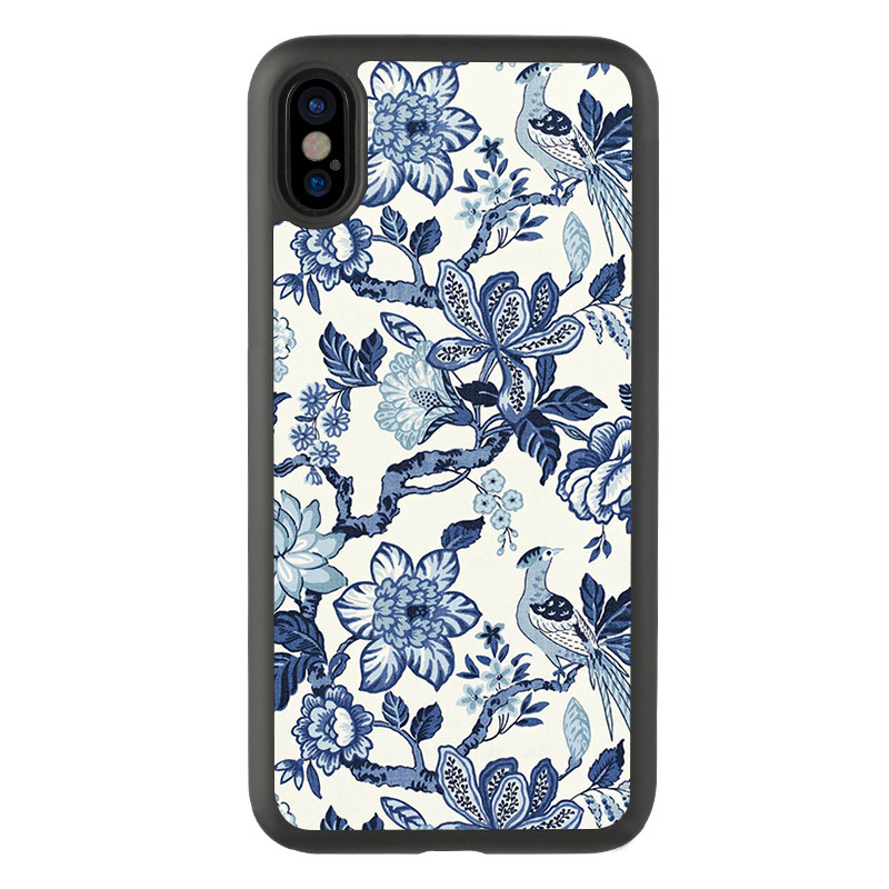 适用于中国风元青花瓷器图案iphone13手机壳14保护套12promax玻璃
