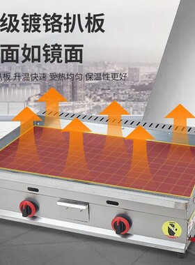 镀铬燃气扒炉商用不黑镜