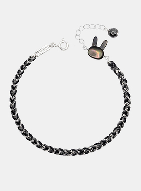 THISNESS情侣纯银蝶贝兔子手链