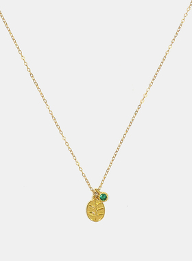 thisness秘密花园925镀金树叶