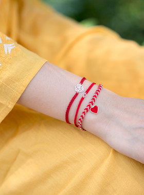 thisness红绳特辑纯银珐琅红心