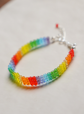 THISNESS织珠彩虹手链