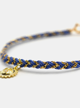 THISNESS纯银镀金小众编织手链