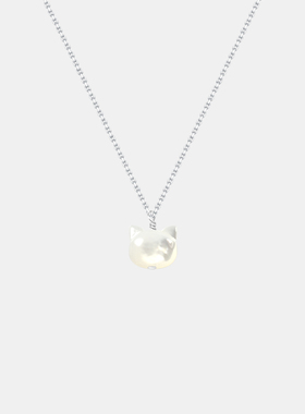 THISNESS蝶贝猫咪纯银项链