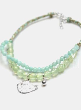 THISNESS纯银小鸟葡萄石手链