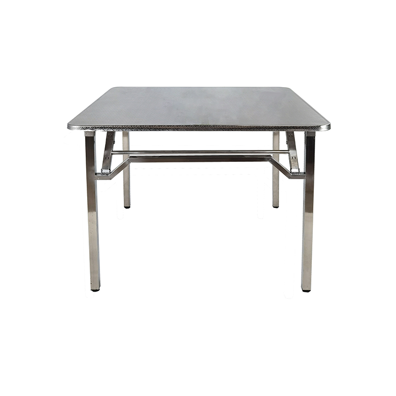 特厚不锈钢折叠方桌烤火桌子家用餐桌长方形户外摆摊烧烤桌不挡脚