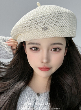 贝雷帽子女2025春夏新款夏天薄款
