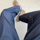 Littlepants faux denim contrast ກາງເກງ casual