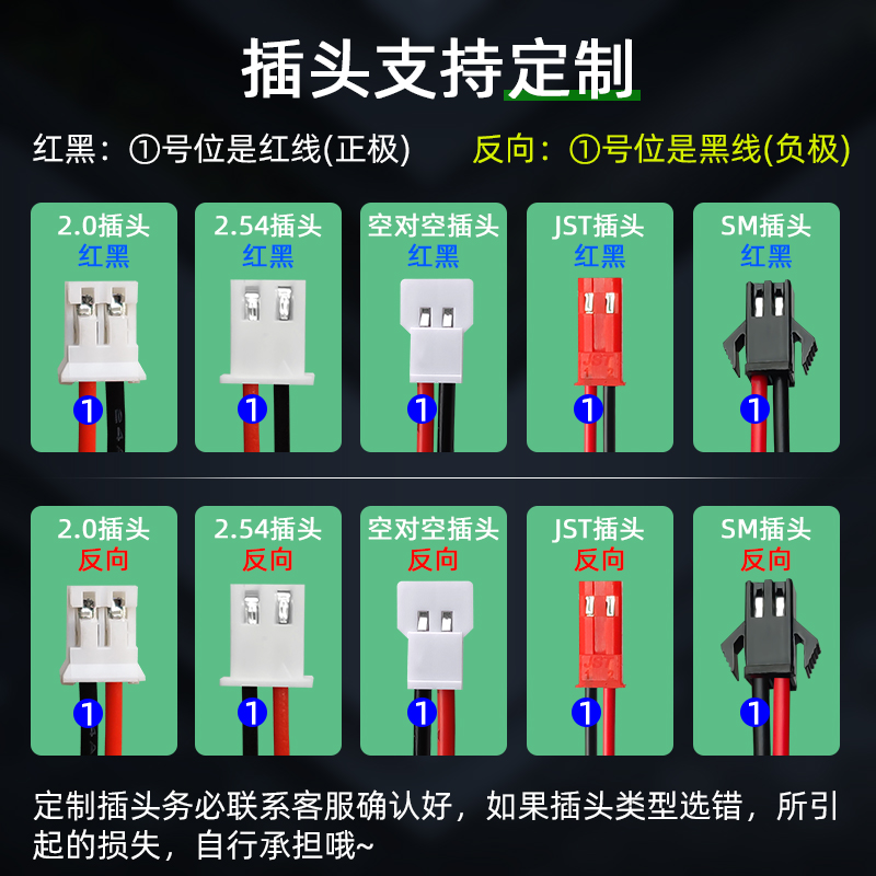 长条7.4v18650锂电池酒吧led照明灯具头灯手电筒户外音箱充电电池 - 图0