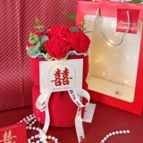 Вязаная пряжа букет с ручными подсолнушками ручной