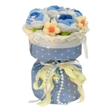 Белоснежный вязаный букет ручной шерстяной розы ручной