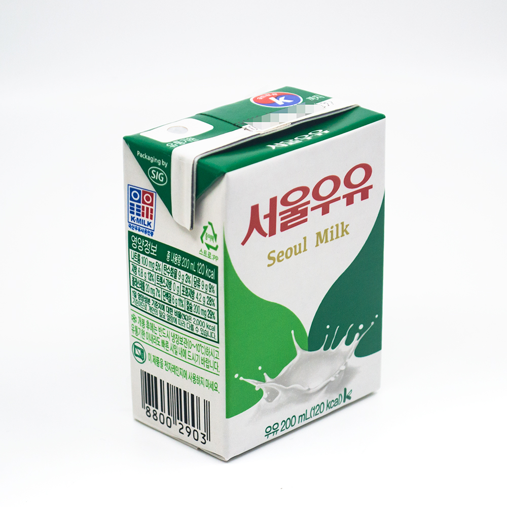 韩国进口首尔寿尔纯牛奶全脂纯牛奶 Seoul Milk 200ml - 图1