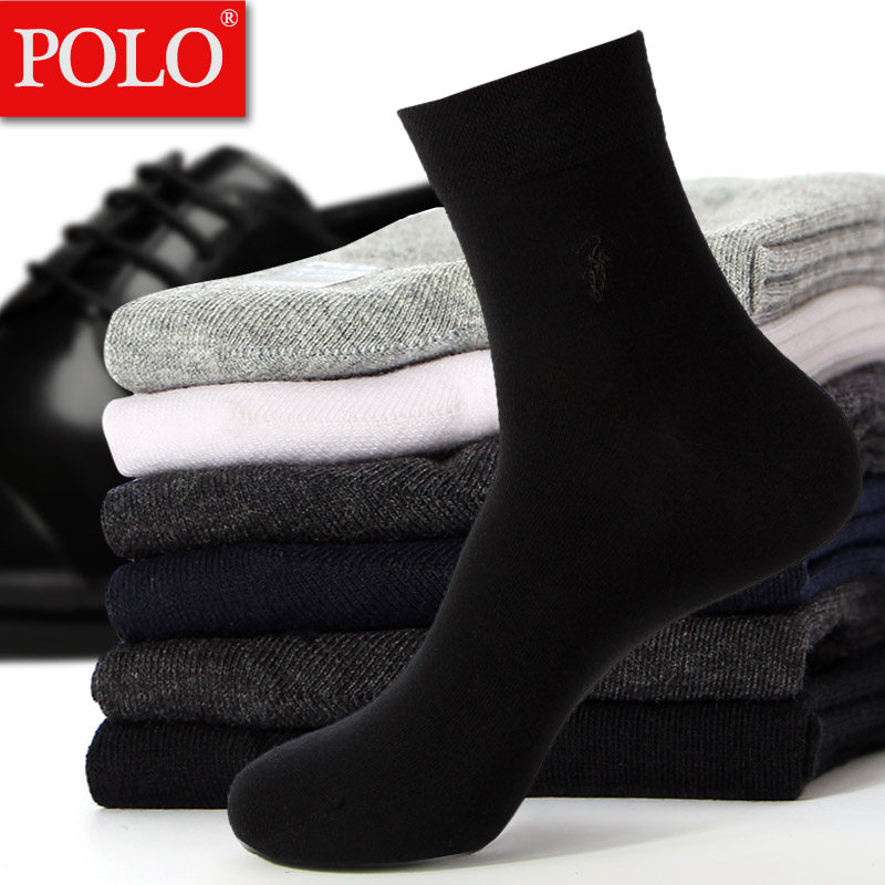 polo袜子男秋冬季纯色男袜加厚潮 品伦内衣短袜/打底袜/丝袜/美腿袜