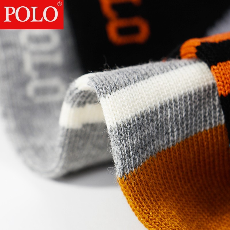 polo男士秋冬季中筒学院风ins棉袜 品伦内衣短袜/打底袜/丝袜/美腿袜