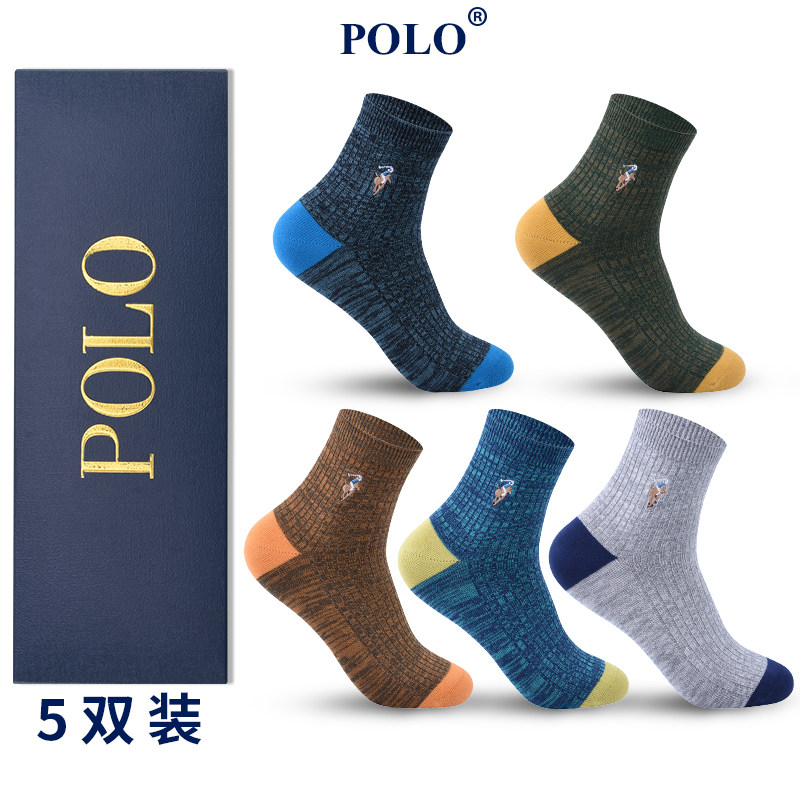polo男士秋冬厚款休闲日系中筒袜 品伦内衣短袜/打底袜/丝袜/美腿袜