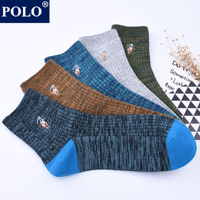 polo男士秋冬厚款休闲日系中筒袜 品伦内衣短袜/打底袜/丝袜/美腿袜
